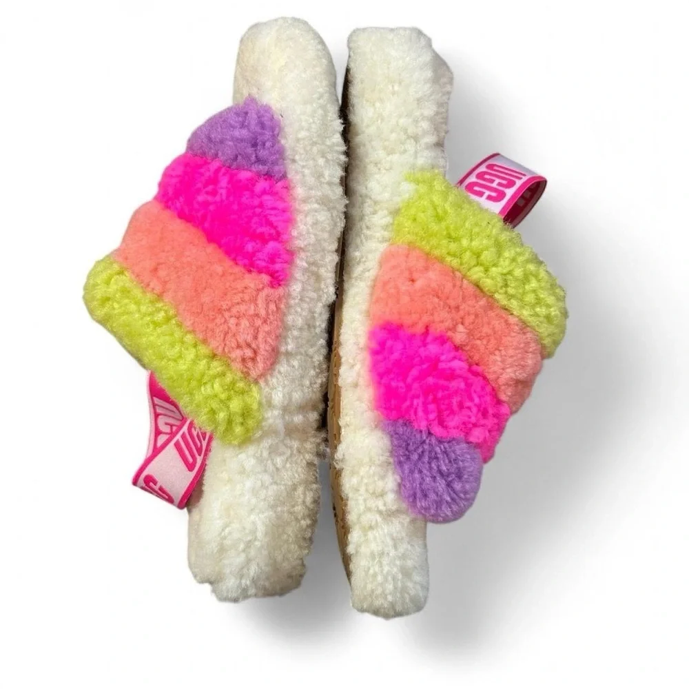 UGG Colorful Cozy Slippers – Women’s Size 10, Bright & Barely Worn - Picture 6 of 8